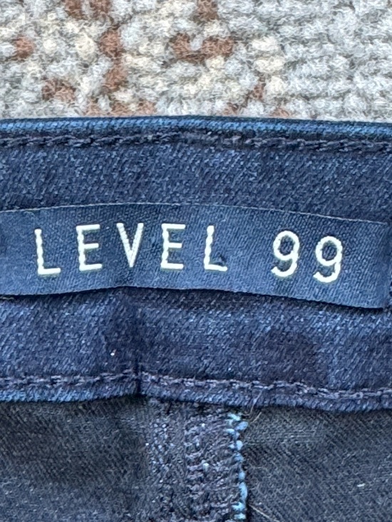 LEVEL 99 Janice Mid Rise Skinny Denim Jeans Floral Jamaica Dark Blue 26 - Picture 5 of 10